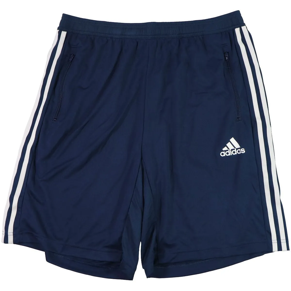 Adidas Mens Designed 2 Move 3-Stripes Shorts - Crew Navy/White (Large)