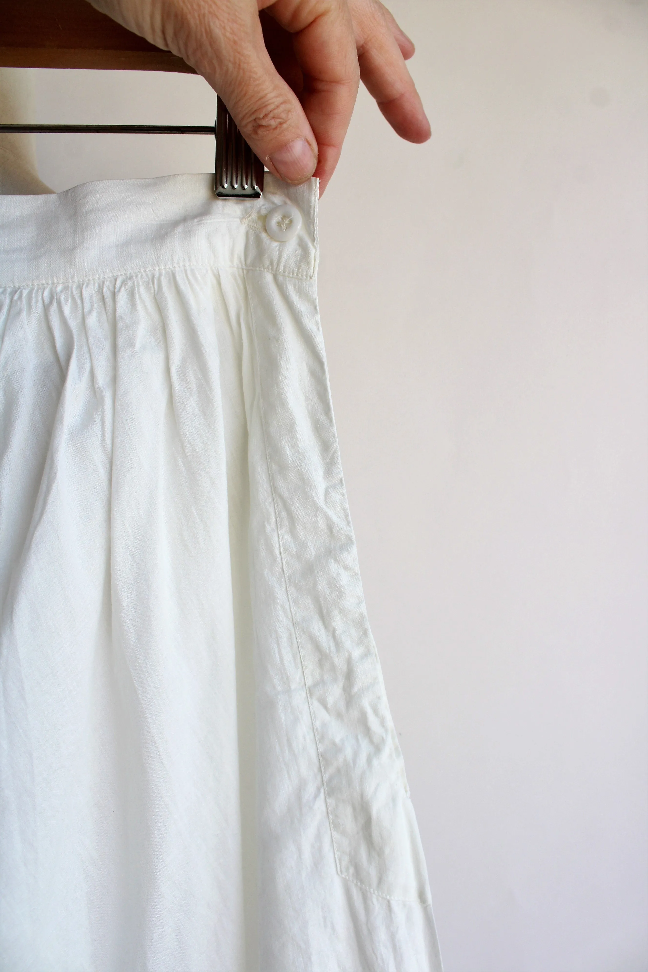 Antique Victorian White Cotton Bloomers