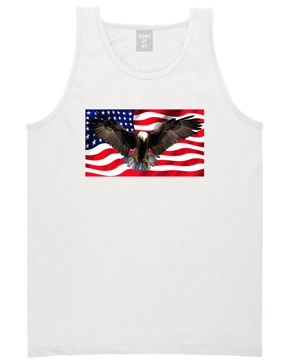 Bald Eagle American Flag Mens Tank Top Shirt