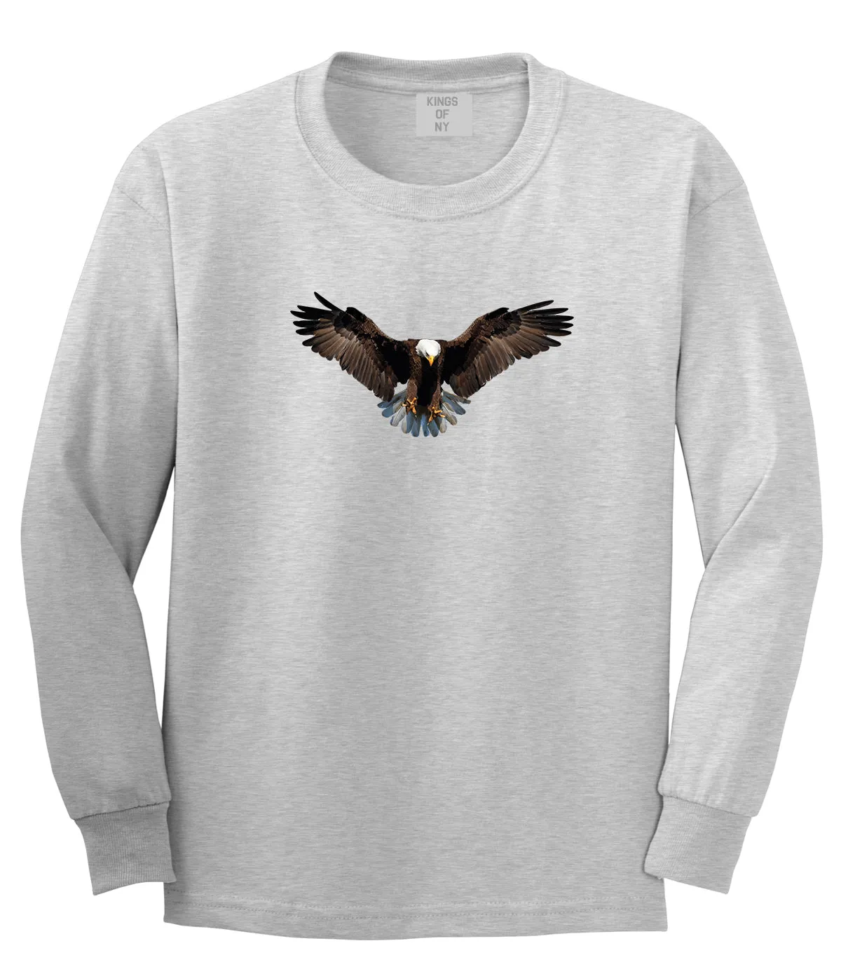 Bald Eagle Wings Spread Mens Long Sleeve T-Shirt