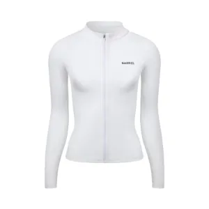 Barrel Women Essential Zip-Up Rashguard-WHITE