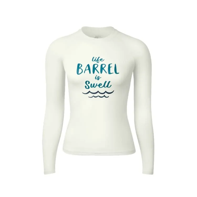 Barrel Women Vibe Swell Rashguard-IVORY