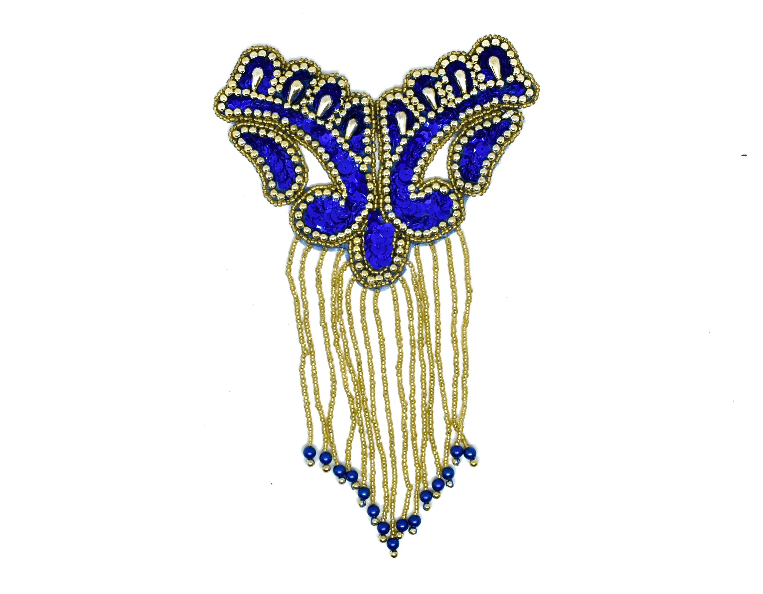 Beaded Dangling Applique 8.50" x 5.50"  - 1 Piece