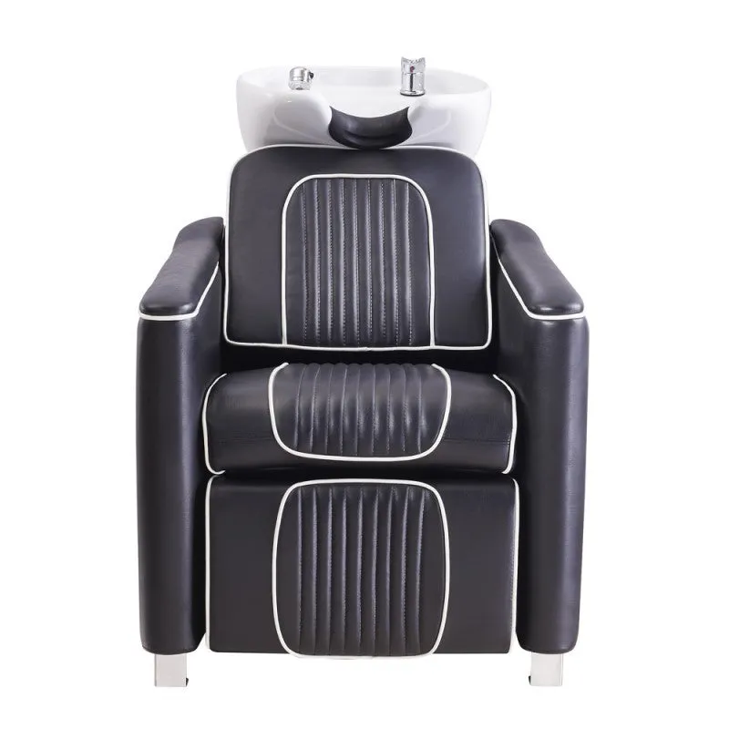 Beauty Salon Electrical Massage Backwash Basin Chair -adjustable seat with leg rest extension Alpine