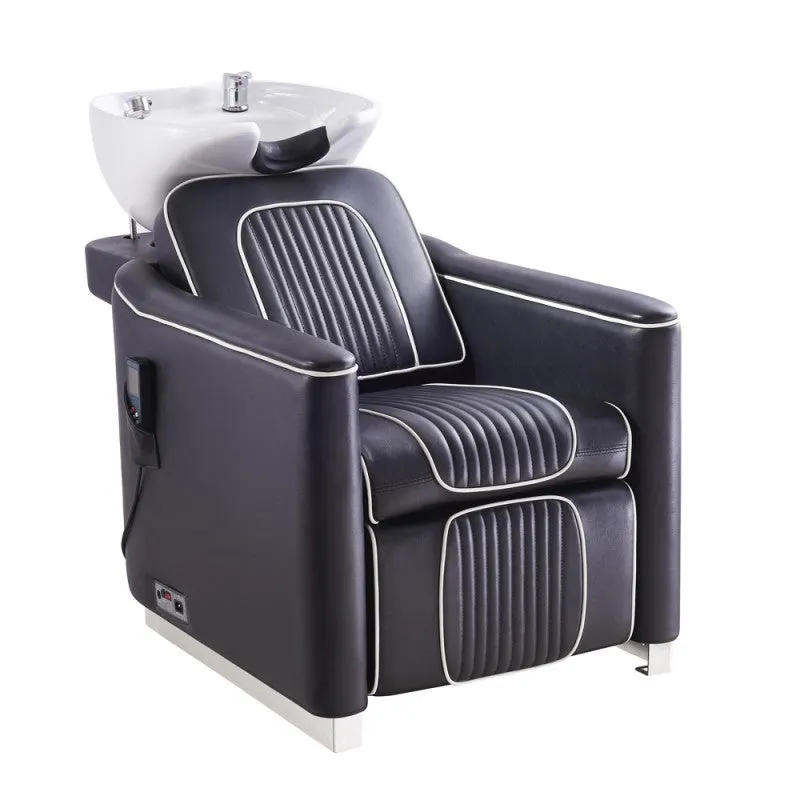 Beauty Salon Electrical Massage Backwash Basin Chair -adjustable seat with leg rest extension Alpine