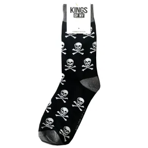 Black Skull And Crossbones Mens Socks