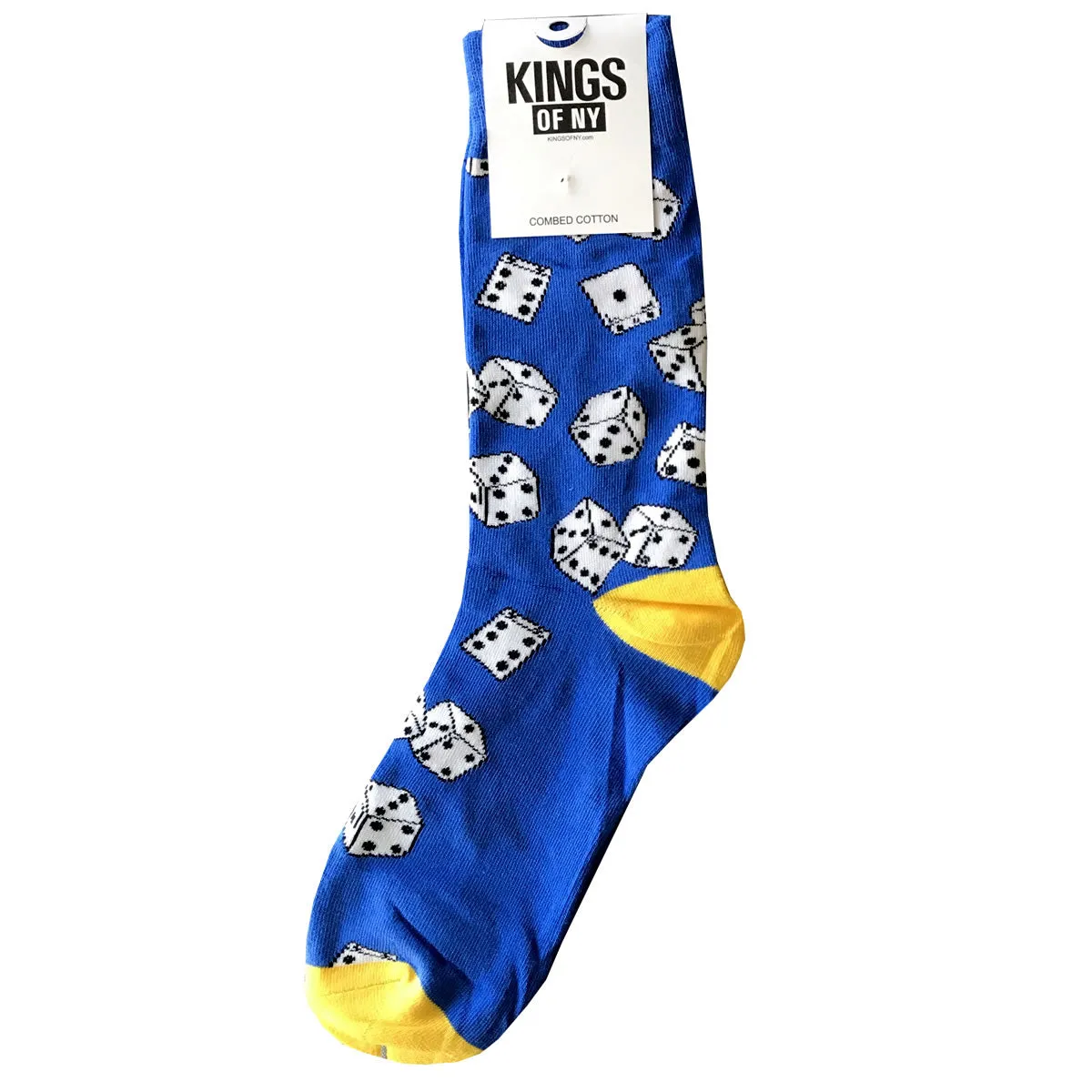 Blue Dice Game Casino Mens Cotton Socks