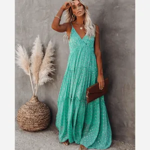 Bohemian Floral Maxi Sundress