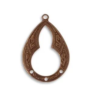 Bohemian Teardrop- Vintaj Natural Brass- 30x21mm