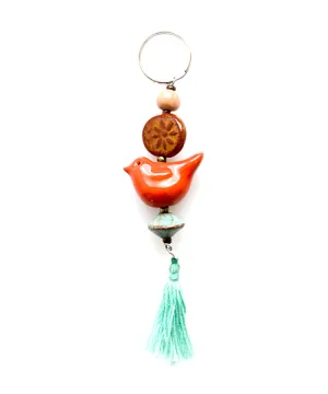 Boho Bird Keychain Imani Workshop