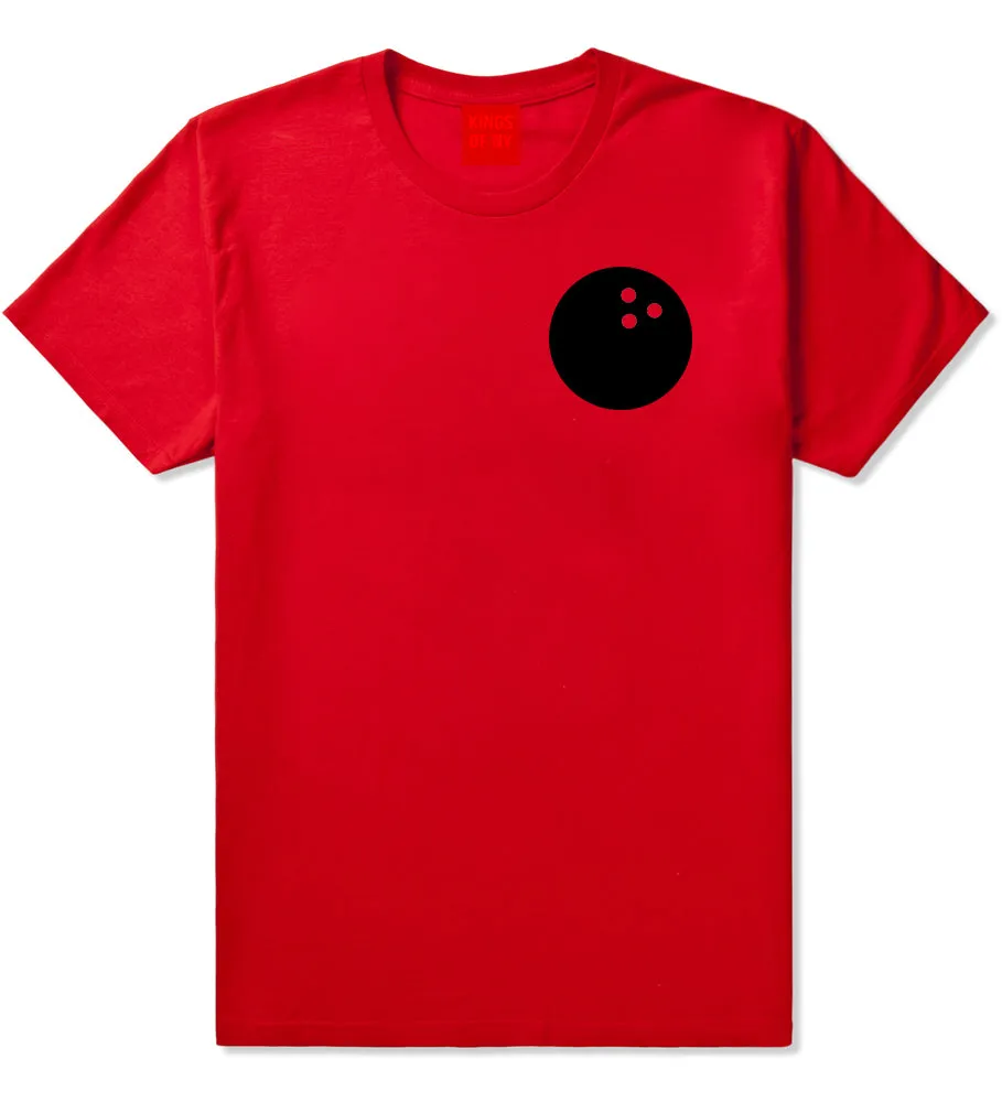 Bowling Ball Chest Mens T-Shirt