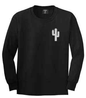 Cactus Logo Chest Mens Long Sleeve T-Shirt