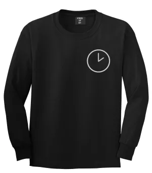 Clock Chest Mens Long Sleeve T-Shirt