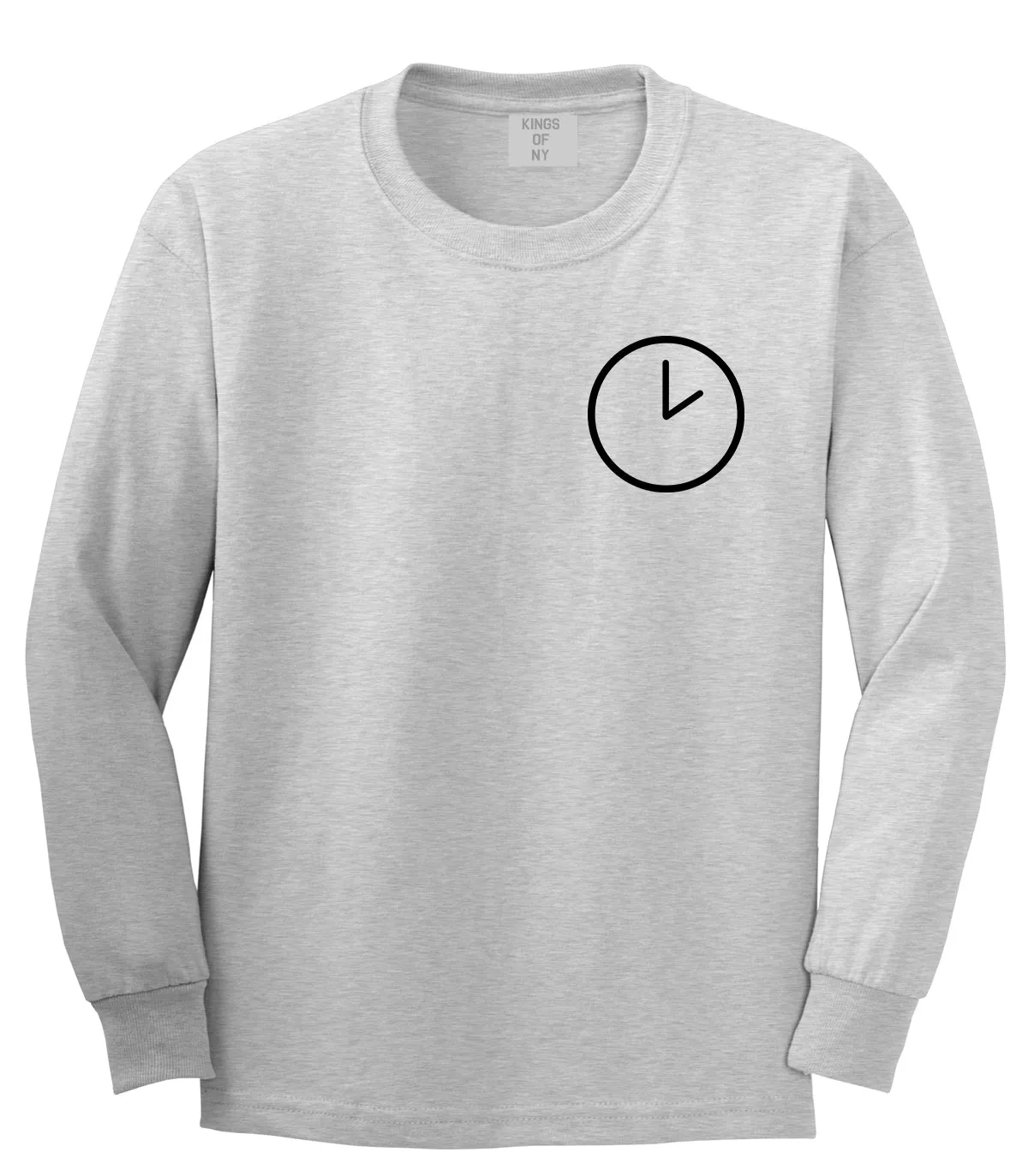 Clock Chest Mens Long Sleeve T-Shirt