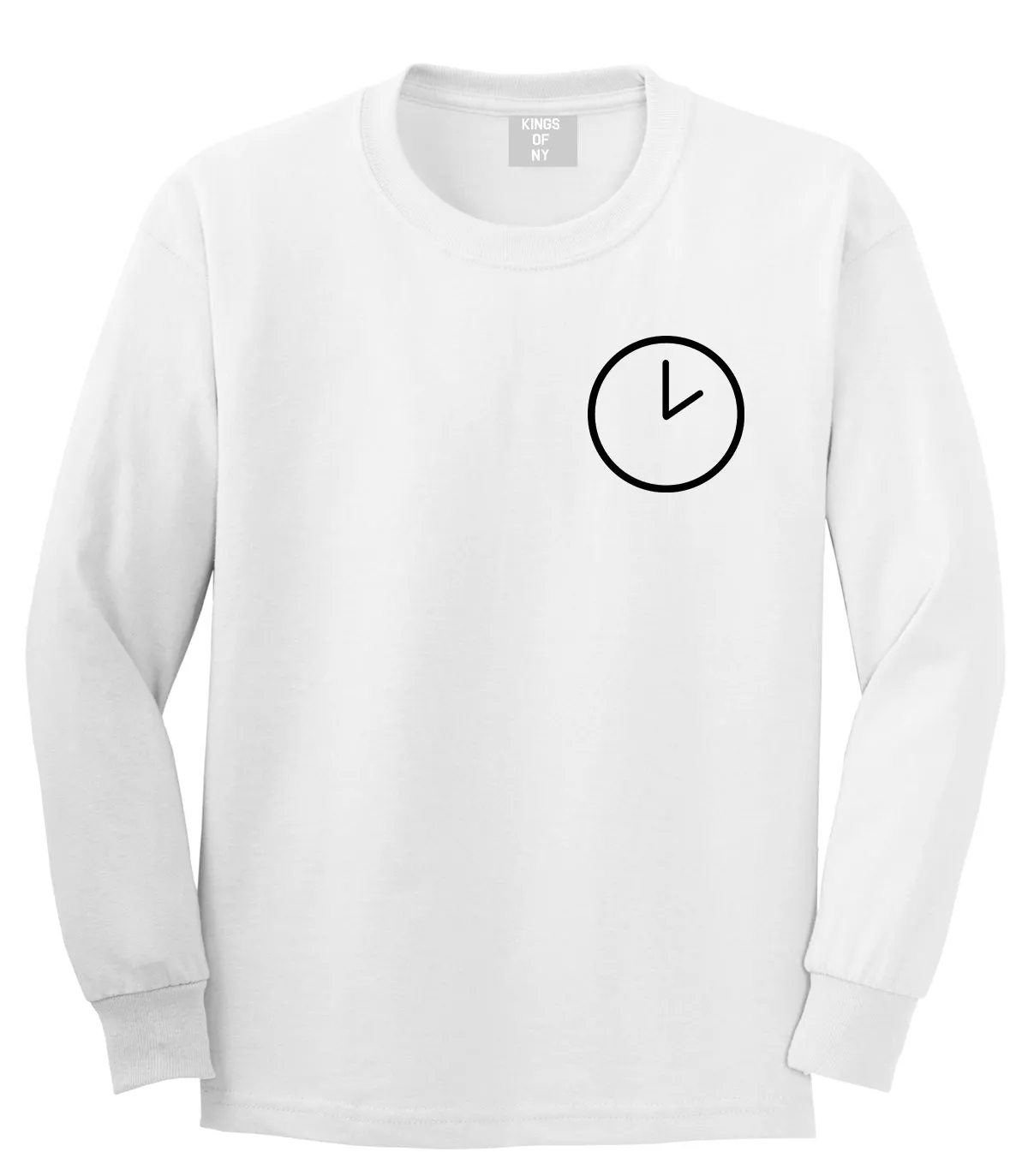 Clock Chest Mens Long Sleeve T-Shirt