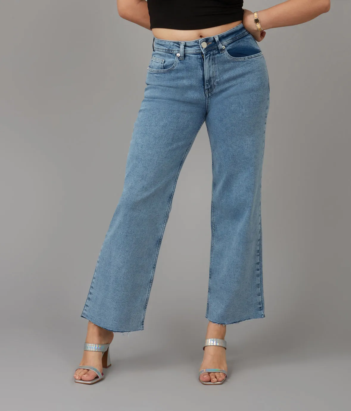 COLETTE-VIB High Rise Wide Leg Jeans 30" Inseam