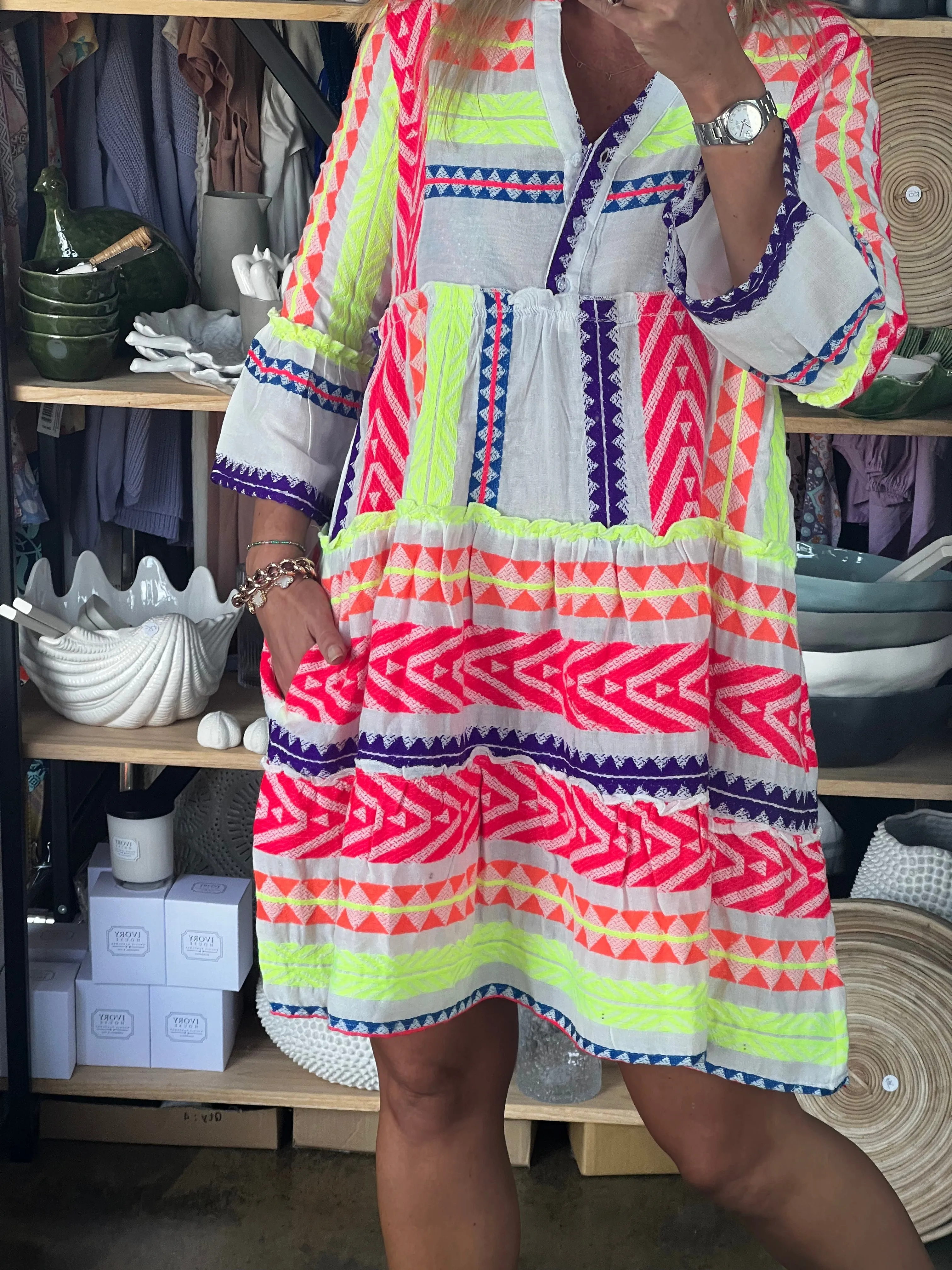 Copenhagen Mini Dress Neon Multi