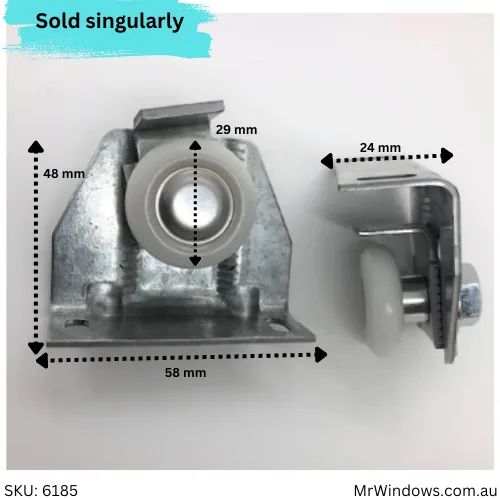 Cowdroy Door Roller Race Assembly with Anti Lift Bracket - sold singly