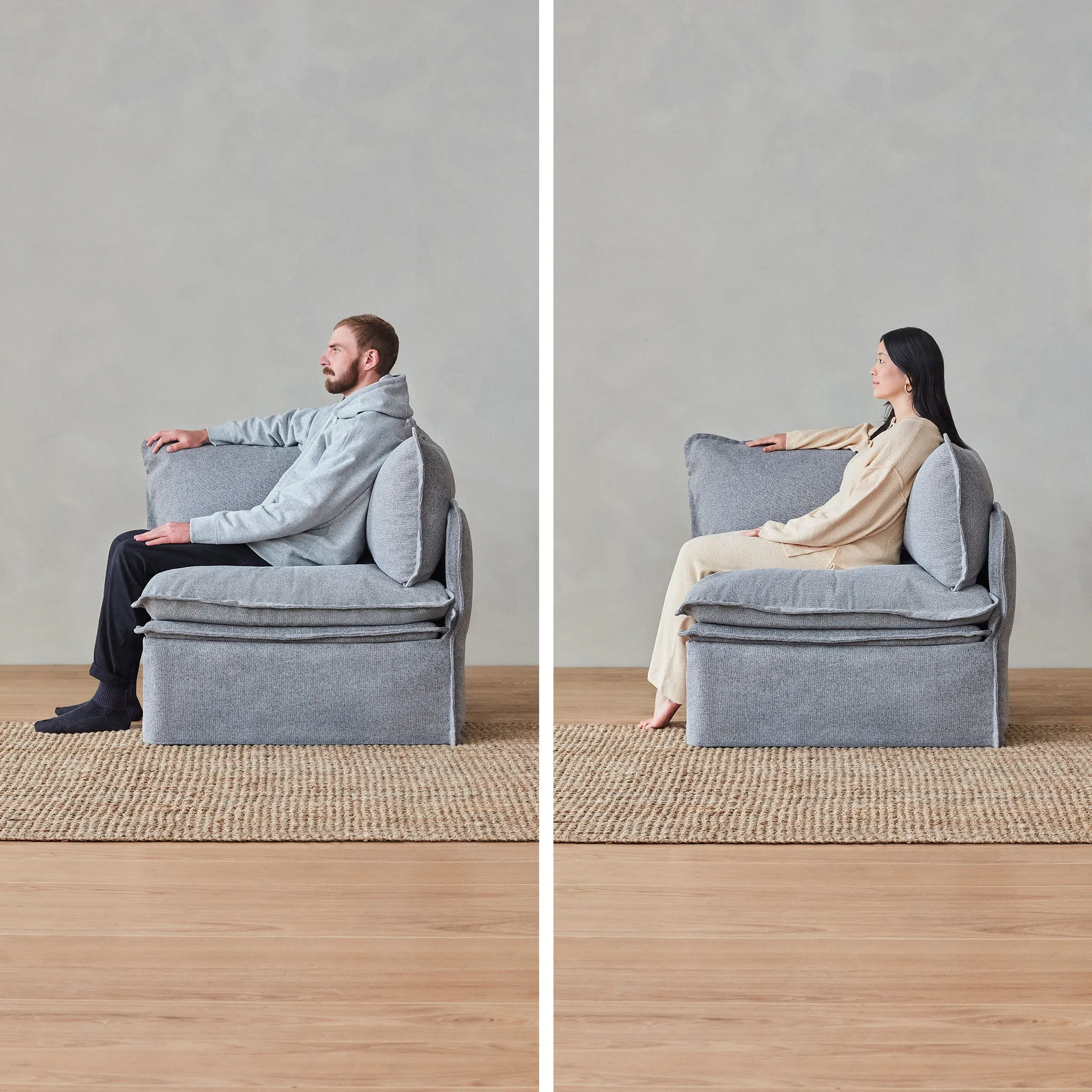 Elevate Comfort Layer Set for Armchair Set | Knit Boucle in Mousse