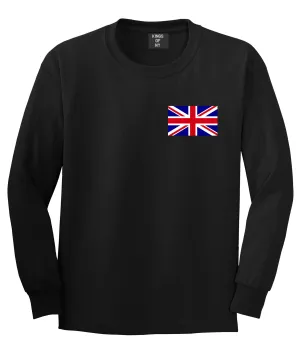 English England Flag Chest Mens Long Sleeve T-Shirt