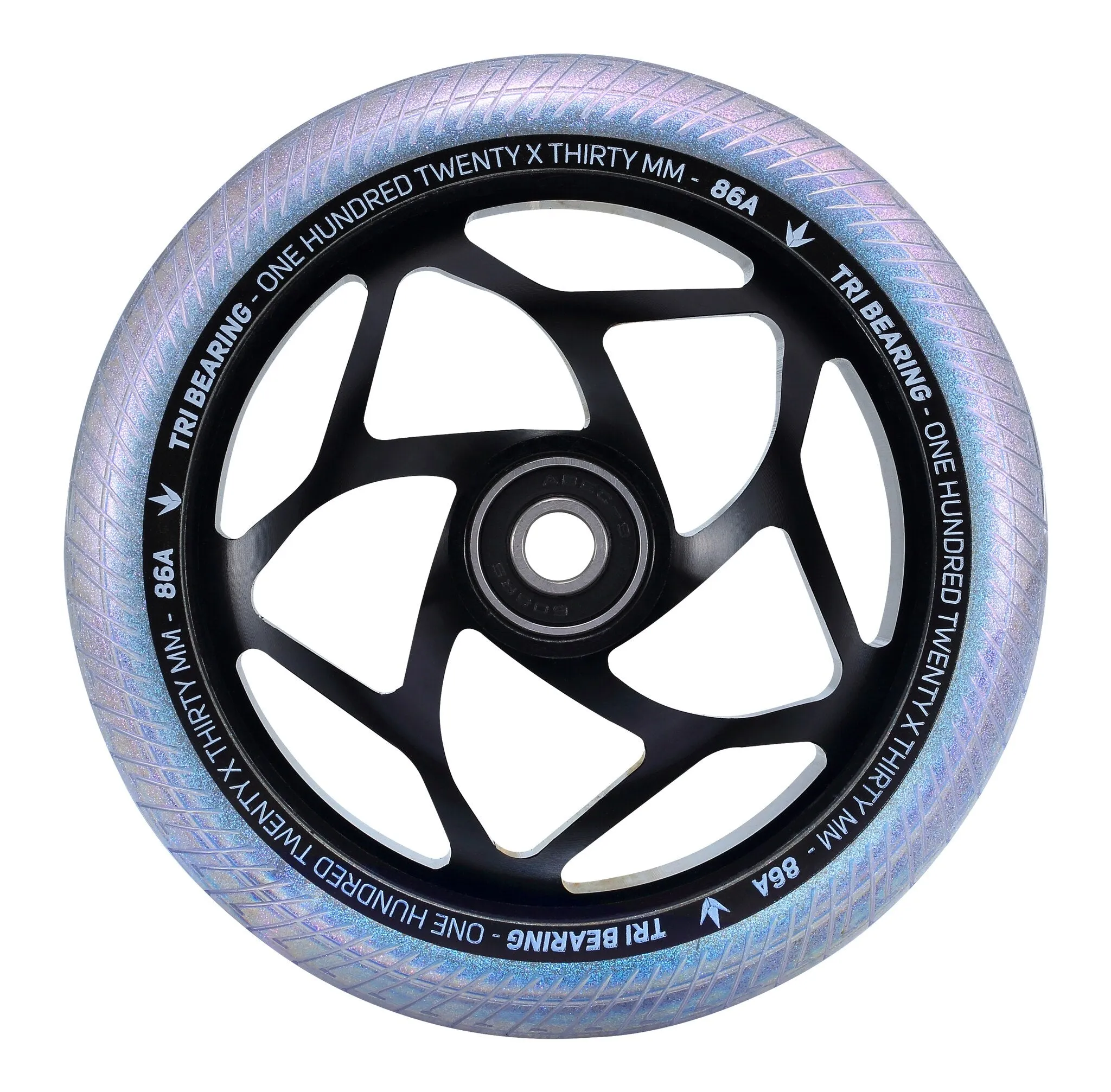 Envy Tri Bearing Scooter Wheels 120mm x 30mm - Black/Galaxy (Pair)