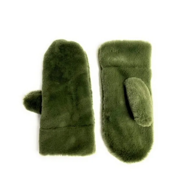 Faux Fur Mittens