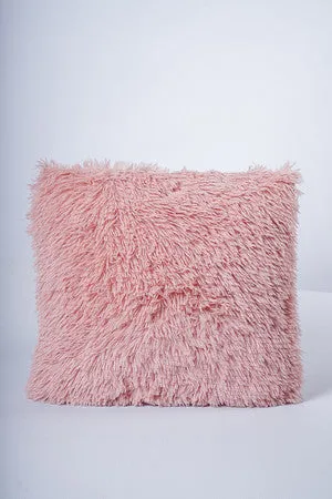 FUR CUSHION -BLUSH PINK