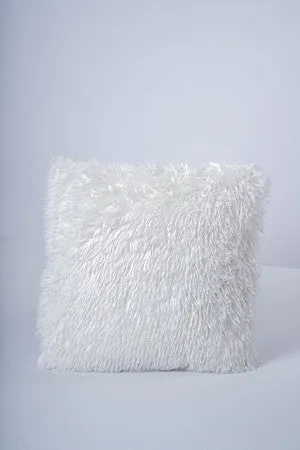 FUR CUSHION -BLUSH WHITE