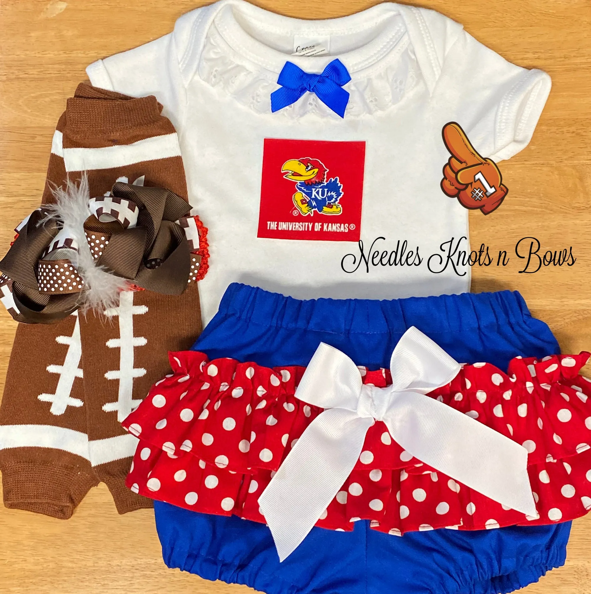 Girls University of Kansas Jayhawks Outfit, Baby Girls, Toddlers