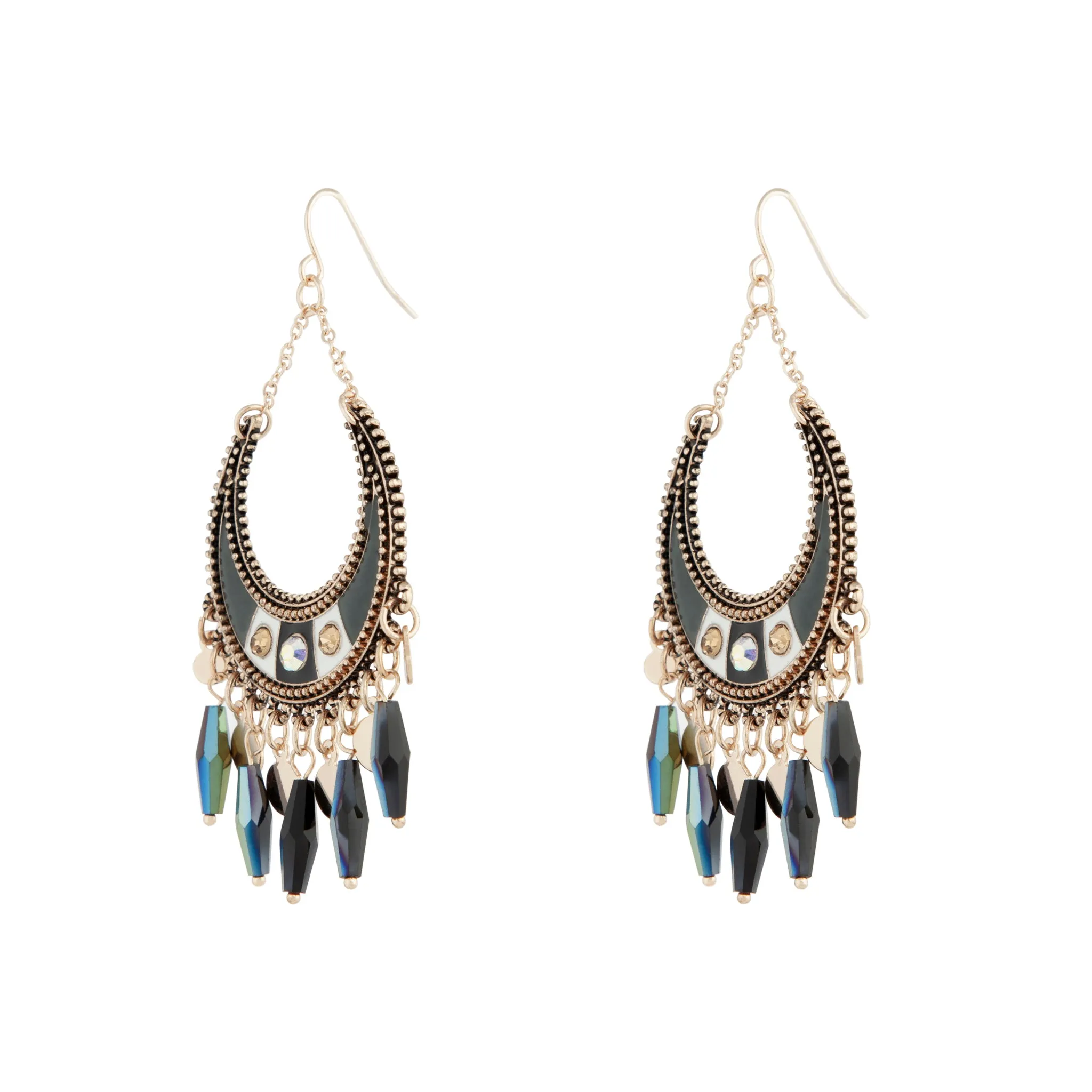 Gold Bohemian Crescent Earring