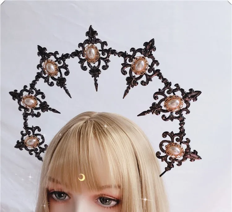 Handmade Halo Crown Gothic Lolita Halo Headpiece