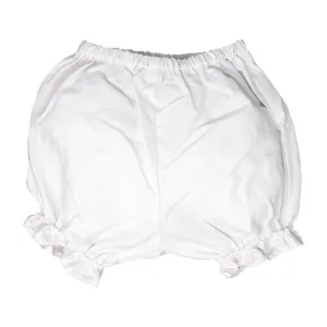 Little Royals Bloomers - White w/ Frills