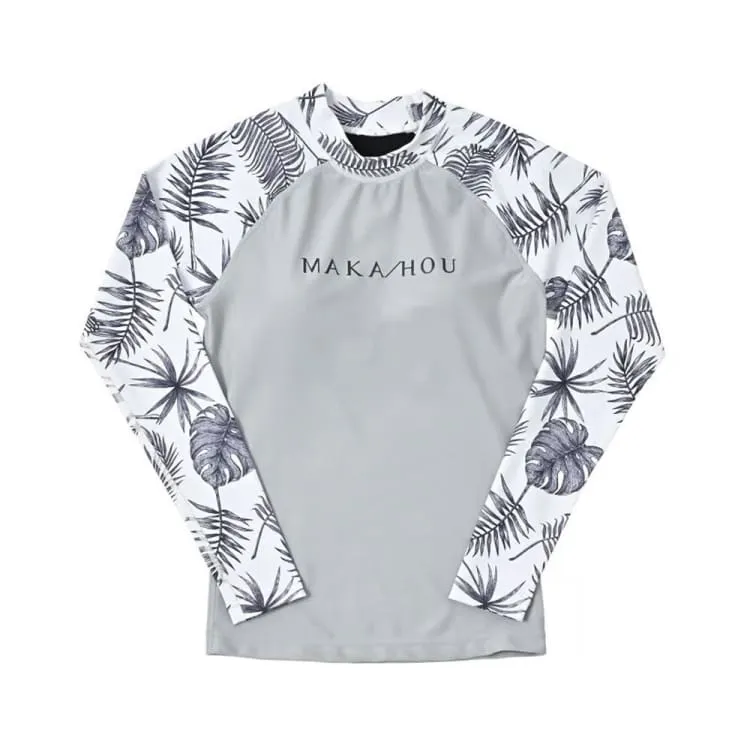 Maka-Hou Women Long Sleeve Rash Guard-MIX LEAF (Japanese Brand)