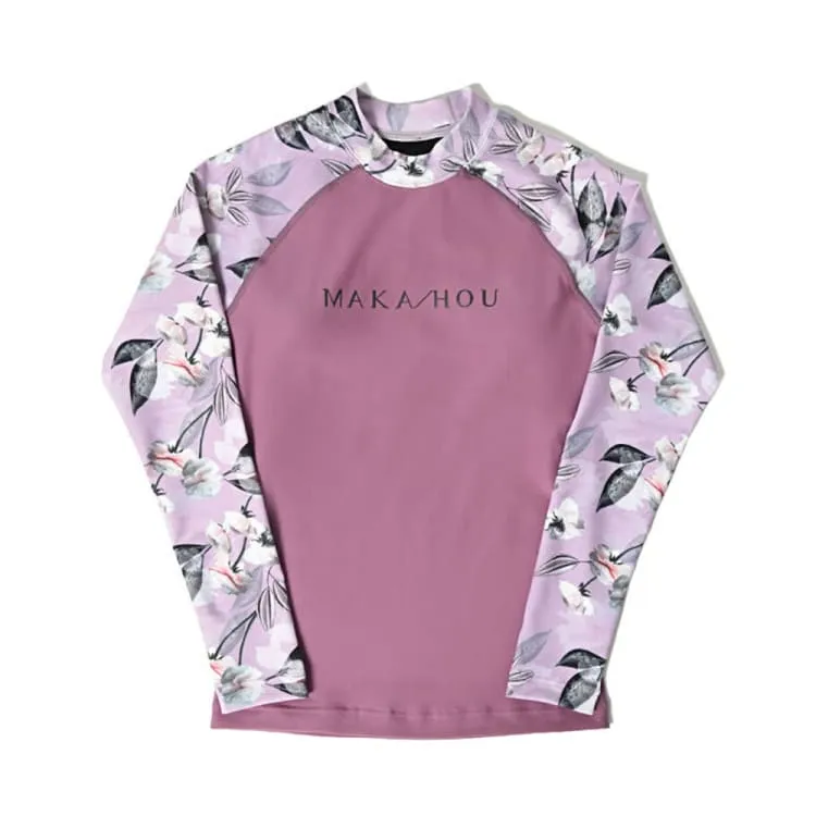 Maka-Hou Women Long Sleeve Rashguard-REAL FLOWER (Japanese Brand)