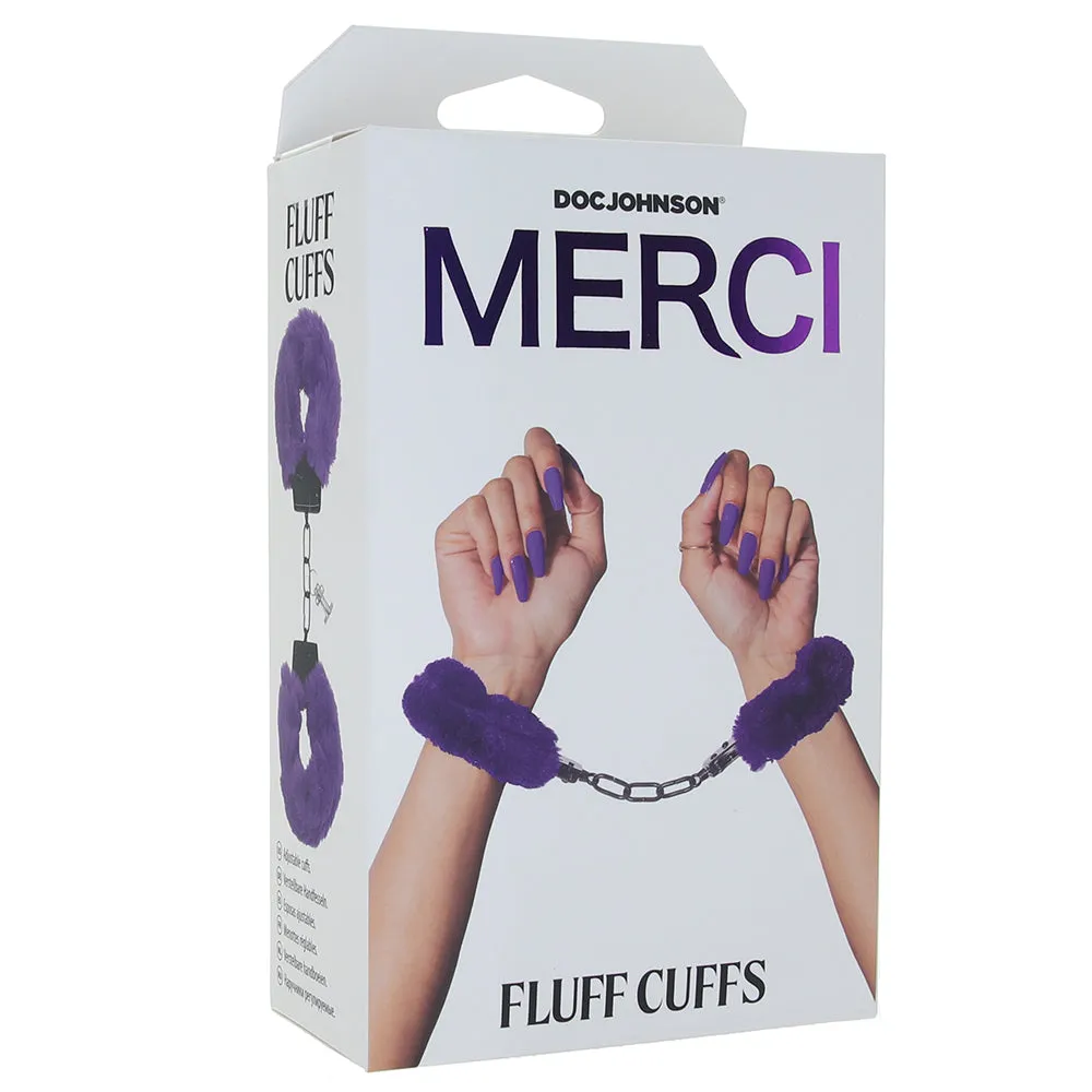 Merci Fluff Cuffs in Purple