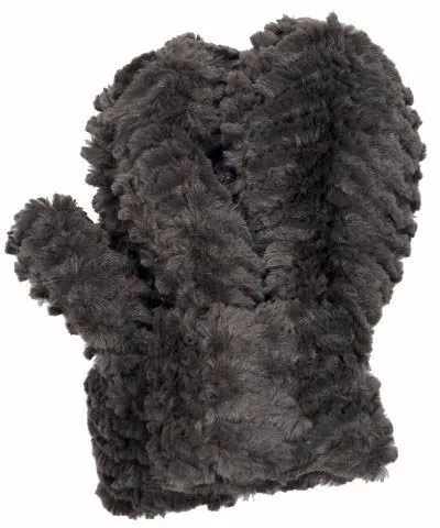 Mittens - Chevron Faux Fur in Gray - Sold Out!