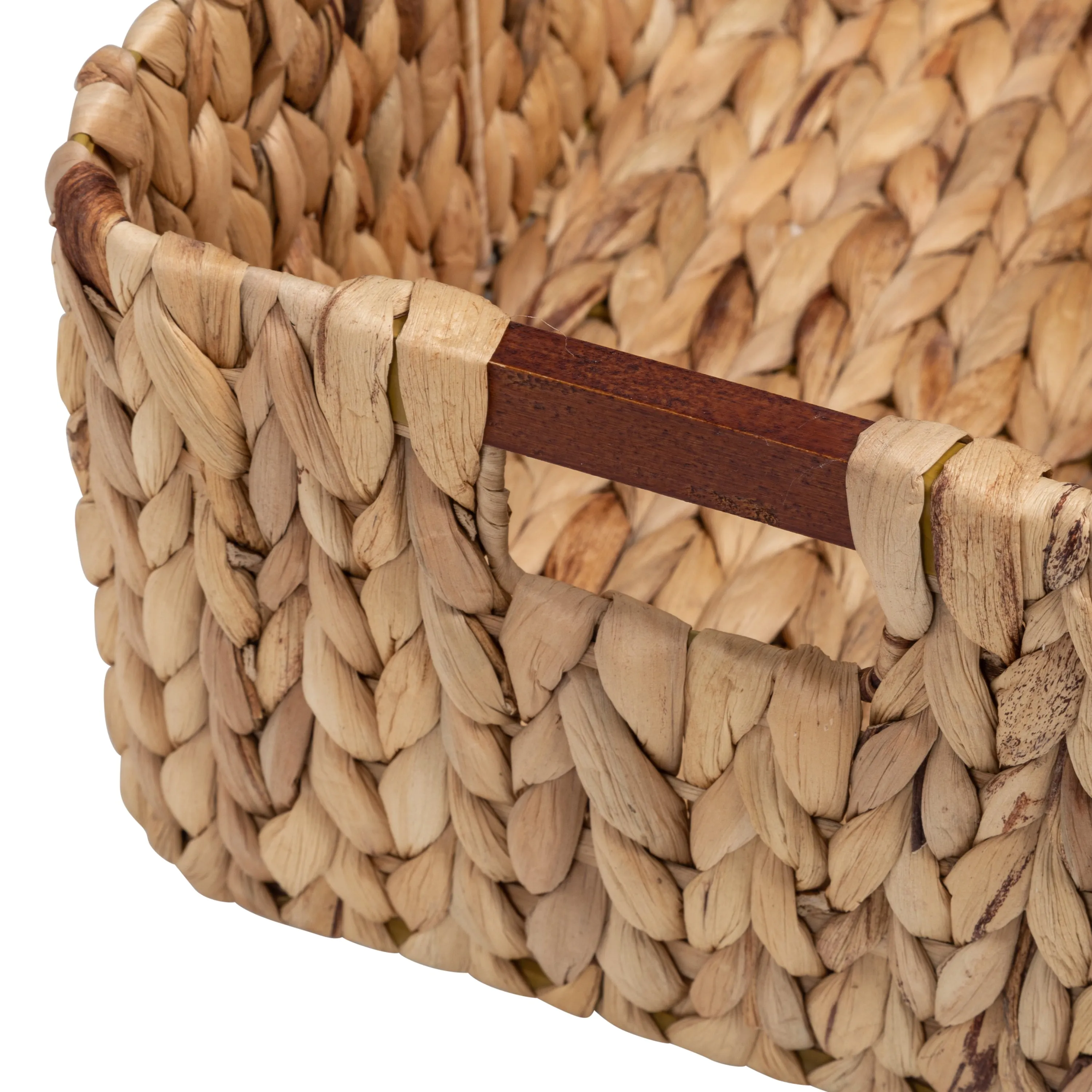 Natural Water Hyacinth Nesting Storage Baskets (3-Piece Set)