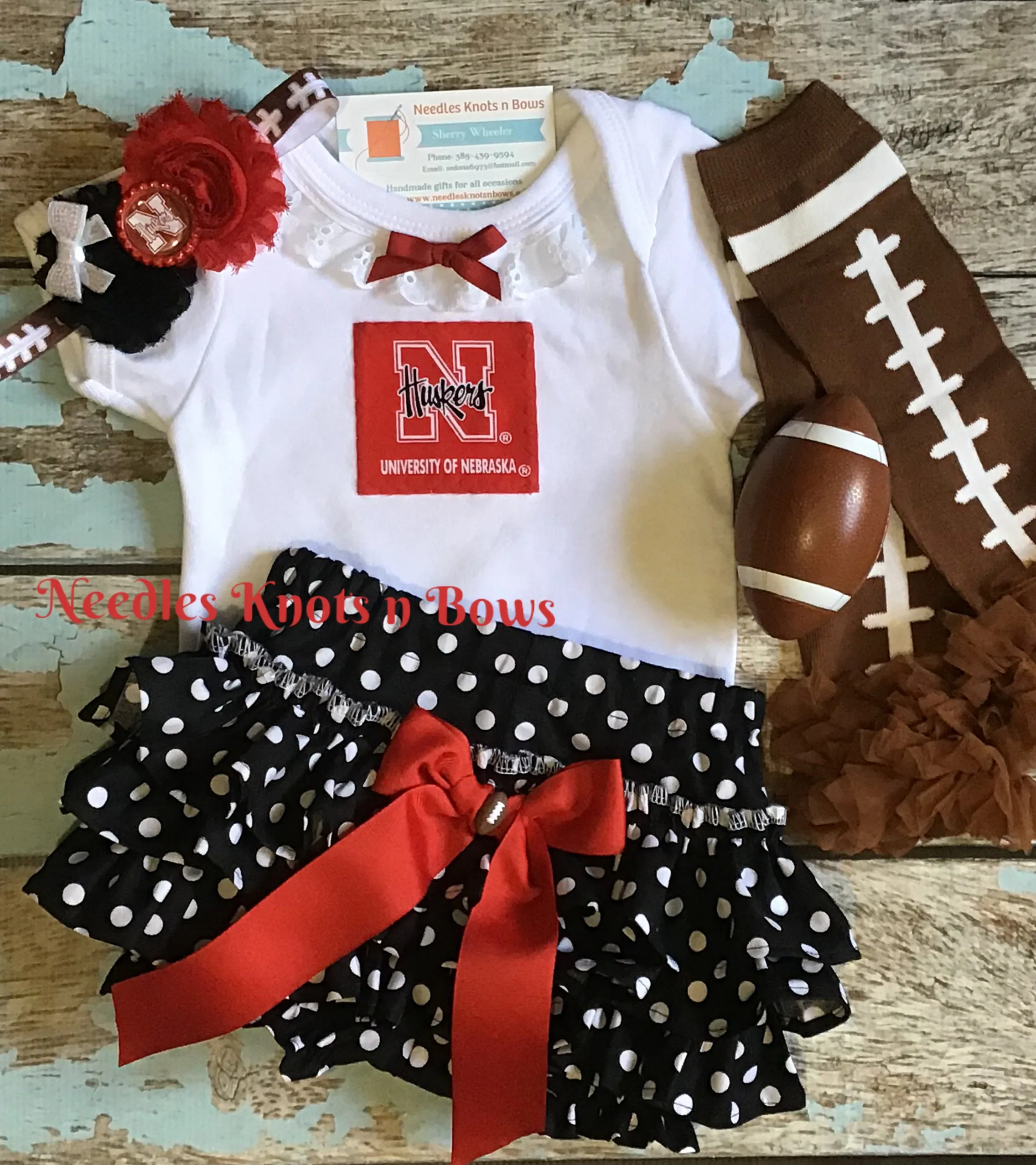 Nebraska Cornhuskers Baby Toddler Outfit, Coming Home Outfit Girl