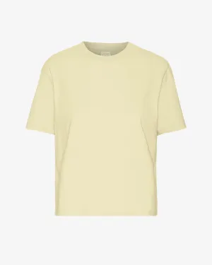 Organic Boxy Crop Tee - Soft Yellow