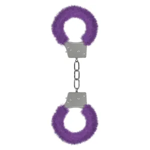 Ouch! Beginner's Furry Handcuffs With Quick-Release Purple