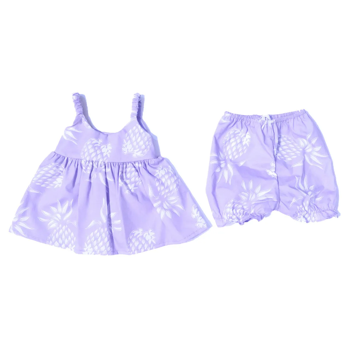 Pineapple (Girl's Elastic Strap Sun Dress) - Lavender