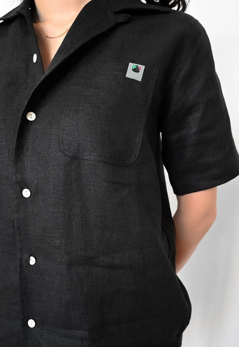 "Modern Ant" print Combo Button-Up Shirt (ONE-OFF)