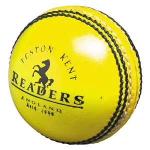 Readers Indoor Yellow Leather Cricket Ball