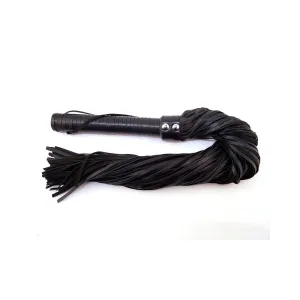 Rouge Long Suede Flogger Leather Handle Black