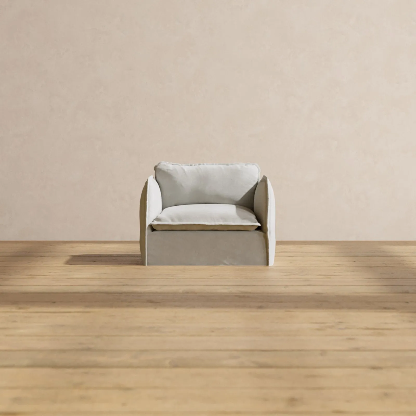 Slipcover Only - Modular Performance Armchair | Plush Weave in Cloud