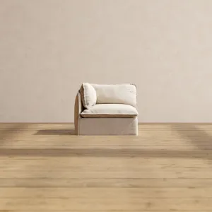 Slipcover Only - Modular Washable Corner Chair in Oat