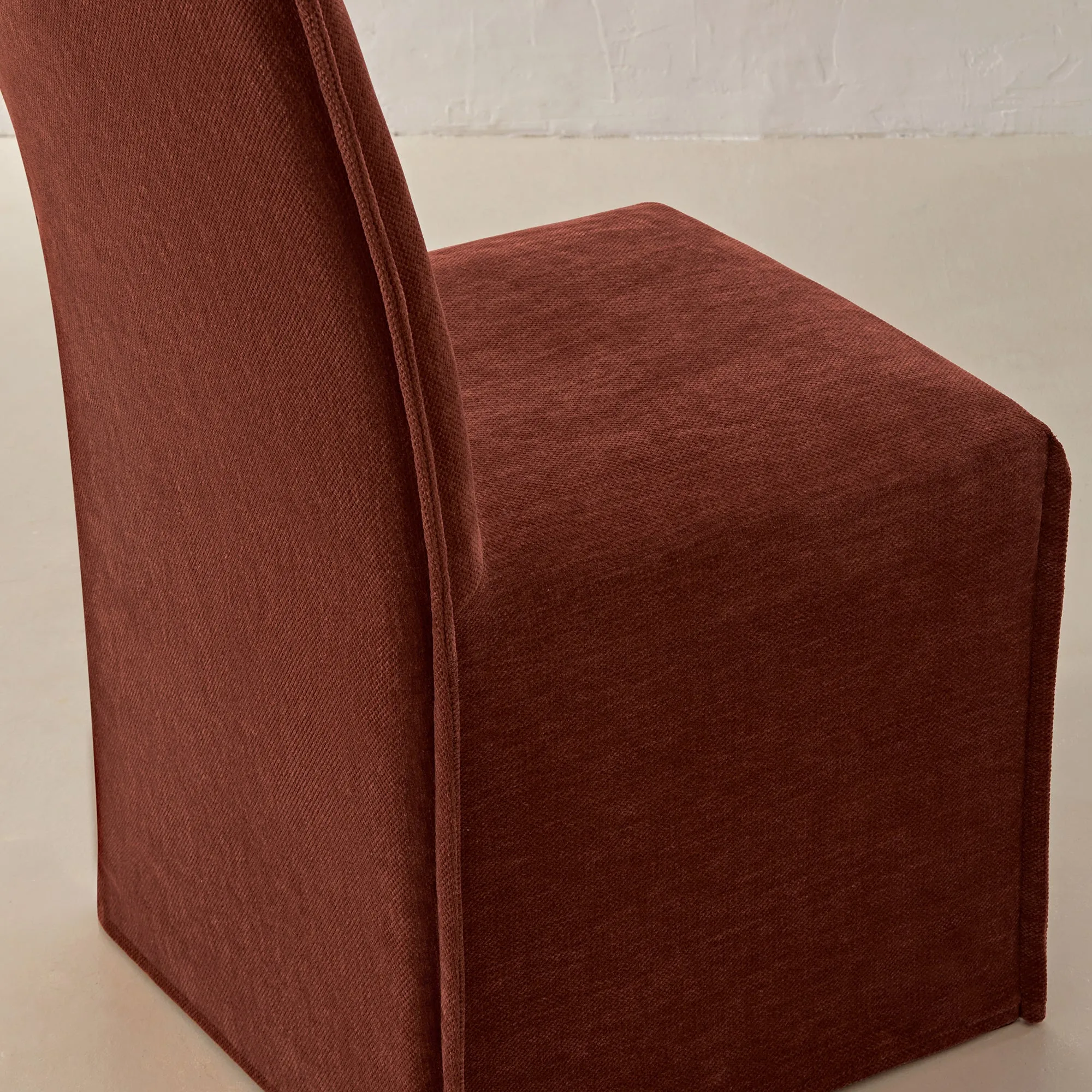 Slipcover Only - Washable Upholstered Dining Chair | 19” Back Height in Rust