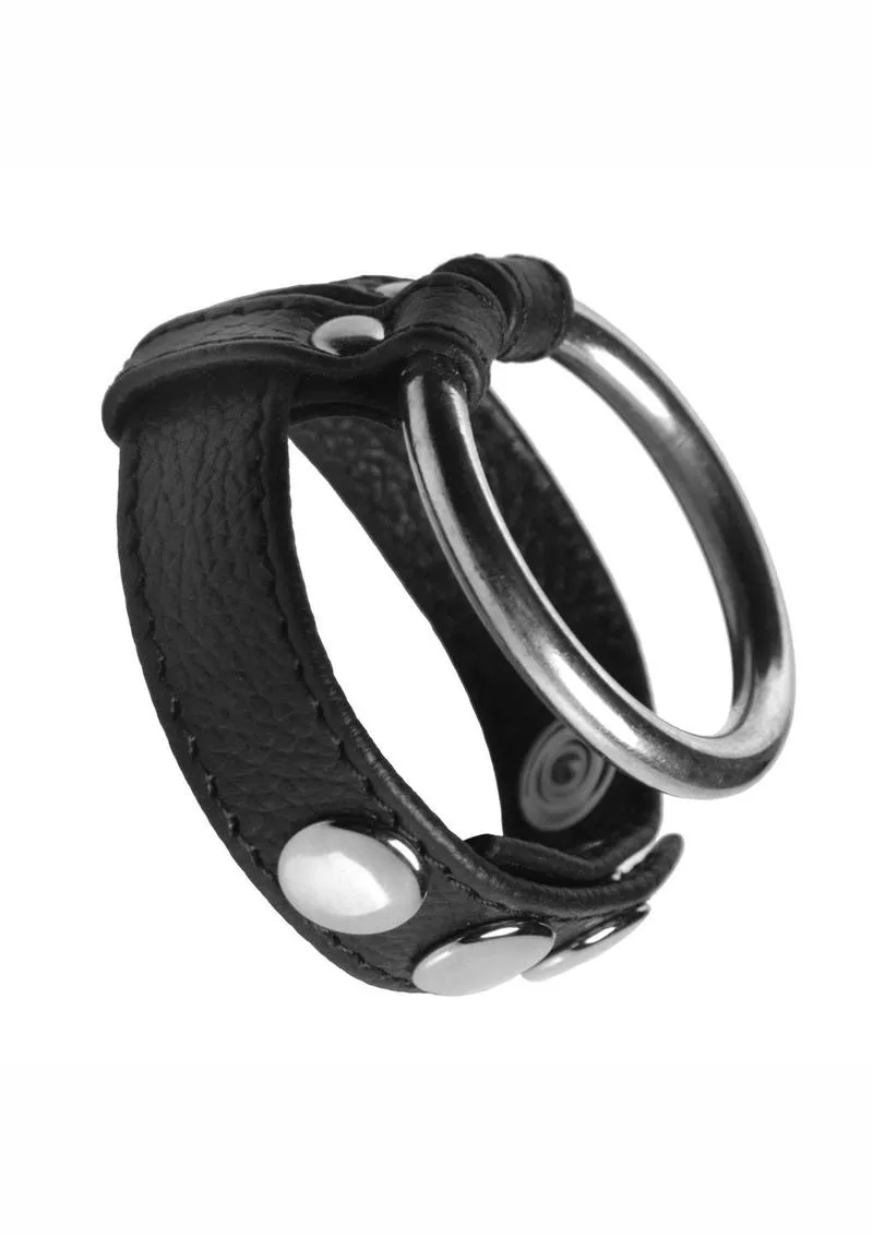 Strict Leather and Steel Cock and Ball Ring