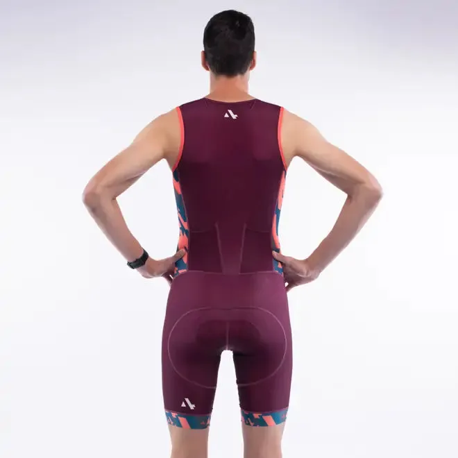 Sub4 Men's Endurance Tri Suit - Crimson Camo