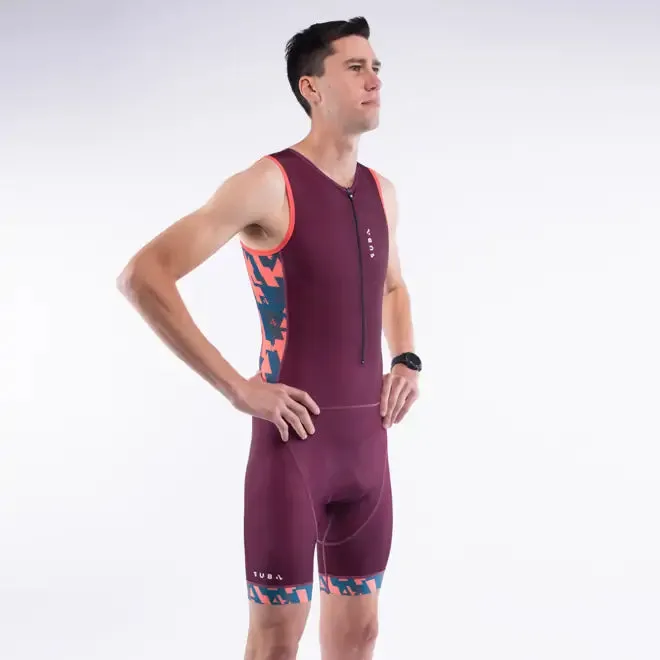 Sub4 Men's Endurance Tri Suit - Crimson Camo